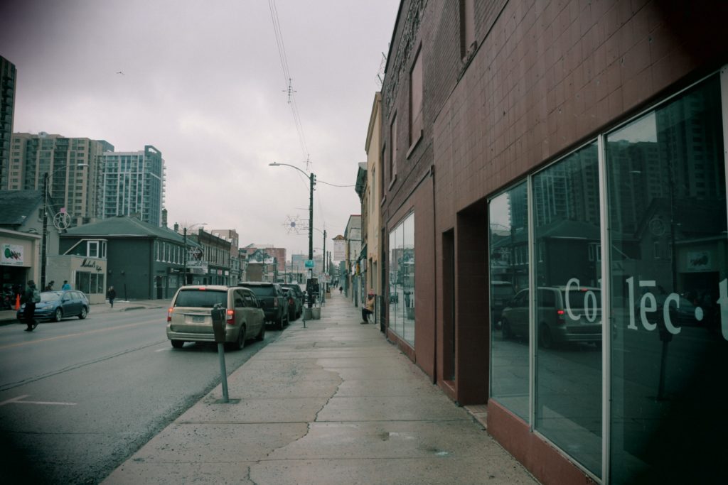 Sidewalk in a run down part of Old South