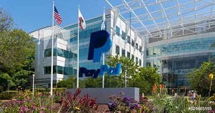 A photo of Paypal's headquarters in San Jose, California