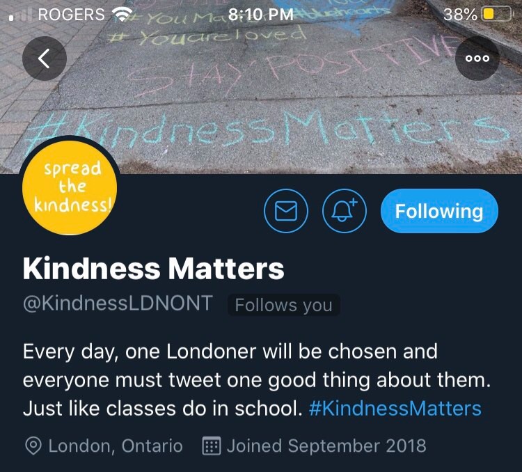 Kindness Matters Twitter page