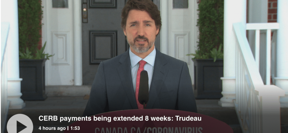 Trudeau addressing Canadians