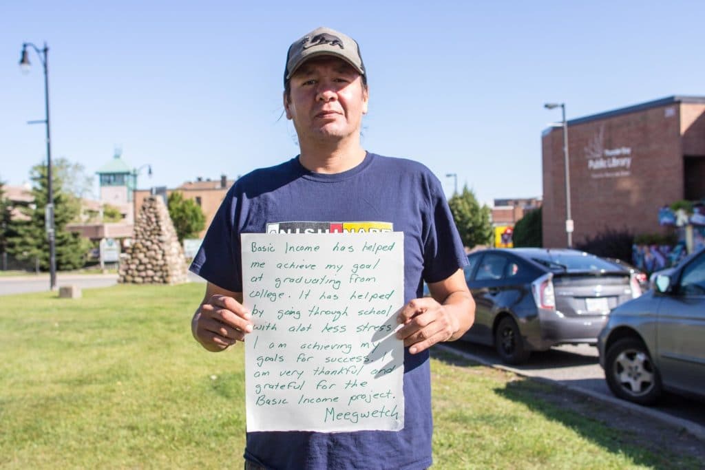 Portrait from Humans of Basic Income featuring Indigenous man