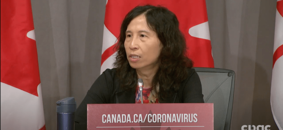 Dr. Theresa Tam during Tuesday briefing