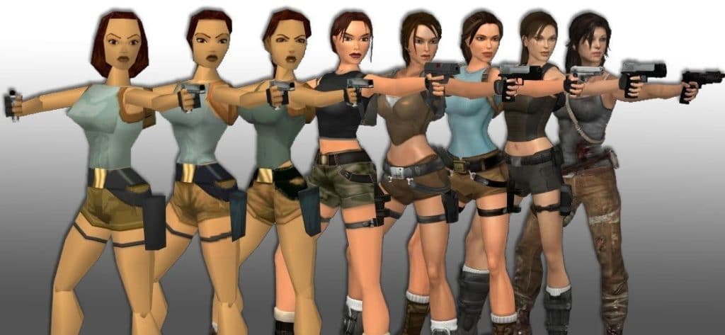 The evolution of video game character Lara Croft