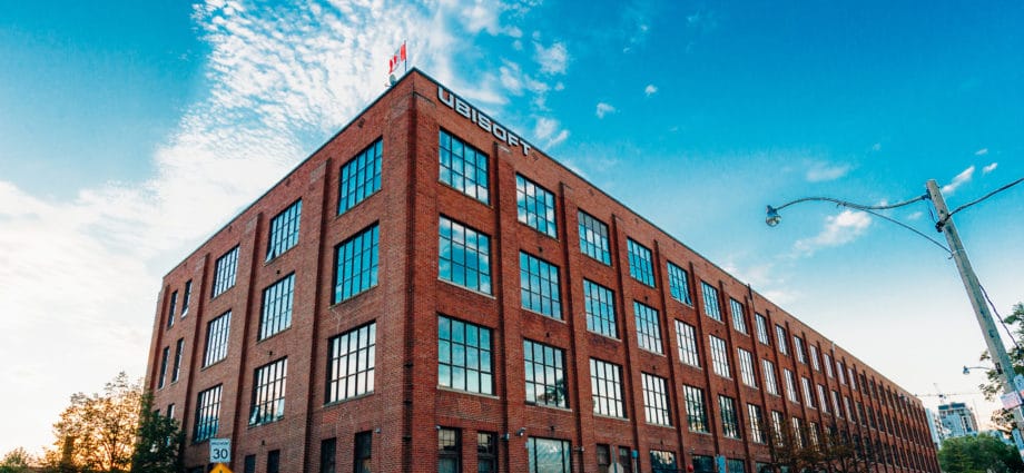 A picture of Ubisoft's Toronto office building